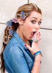 miley with flowers